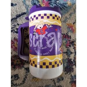 Vintage Whirley Chatterbox Plastic 32oz Thermo Insulated Mug w/Lid EK SUCCESS